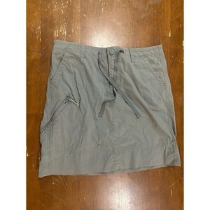 Eddie Bauer Gray Utility Skirt with Drawstring Waist